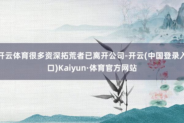 开云体育很多资深拓荒者已离开公司-开云(中国登录入口)Kaiyun·体育官方网站