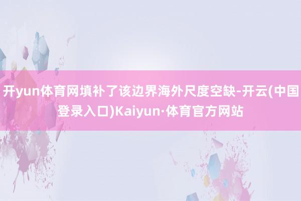 开yun体育网填补了该边界海外尺度空缺-开云(中国登录入口)Kaiyun·体育官方网站