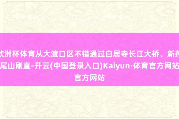 欧洲杯体育从大渡口区不错通过白居寺长江大桥、新燕尾山刚直-开云(中国登录入口)Kaiyun·体育官方网站