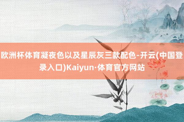 欧洲杯体育凝夜色以及星辰灰三款配色-开云(中国登录入口)Kaiyun·体育官方网站
