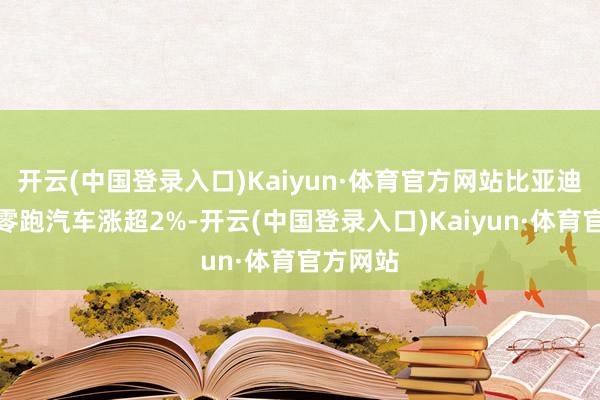 开云(中国登录入口)Kaiyun·体育官方网站比亚迪股份、零跑汽车涨超2%-开云(中国登录入口)Kaiyun·体育官方网站