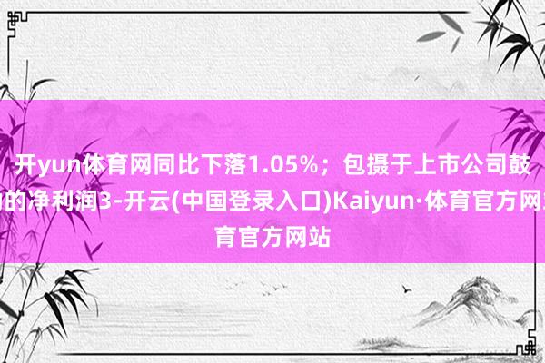 开yun体育网同比下落1.05%；包摄于上市公司鼓励的净利润3-开云(中国登录入口)Kaiyun·体育官方网站