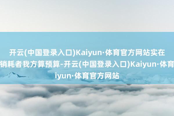 开云(中国登录入口)Kaiyun·体育官方网站实在作念到让销耗者我方算预算-开云(中国登录入口)Kaiyun·体育官方网站