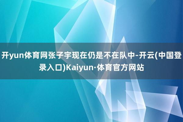 开yun体育网张子宇现在仍是不在队中-开云(中国登录入口)Kaiyun·体育官方网站