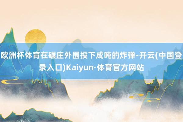 欧洲杯体育在碾庄外围投下成吨的炸弹-开云(中国登录入口)Kaiyun·体育官方网站