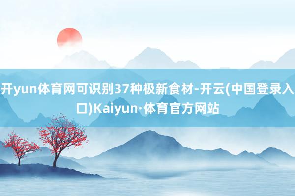开yun体育网可识别37种极新食材-开云(中国登录入口)Kaiyun·体育官方网站