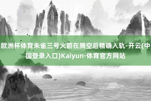 欧洲杯体育朱雀三号火箭在腾空后精确入轨-开云(中国登录入口)Kaiyun·体育官方网站